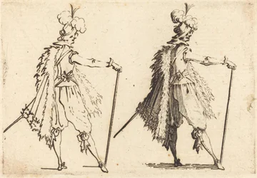 Gentleman avec canne, vers 1617