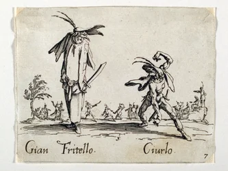 Gian Fritello et Ciurlo, personnages de la Commedia dell