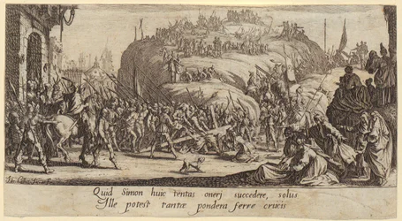 Portement de croix, planche 6 de la série «La Grande Passion»