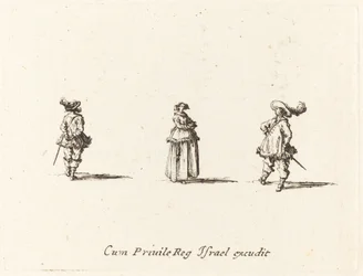 Dame aux bras croisés, et deux messieurs