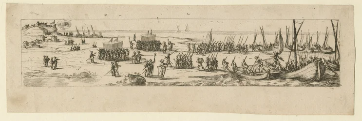 Débarquement des troupes au siège de La Rochelle, 1630