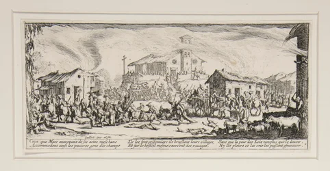 Les grandes misères de la guerre: No. 7 - Pillage et incendie d
