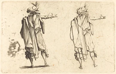 Homme Vu de Dos avec le Bras Droit Étendu