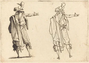 Homme vu de dos avec son bras droit étendu