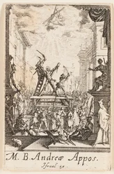 Martyre de saint André, troisième planche des Martyres des Apôtres