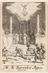 Martyre de saint Barnabé, planche quinze des Martyres des Apôtres