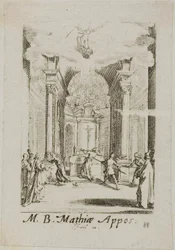 Martyre de saint Mathias, onzième planche des Martyres des Apôtres