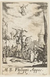 Martyre de saint Philippe, planche huit des Martyres des Apôtres