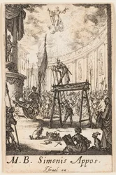 Martyre de saint Simon, planche dix des Martyres des Apôtres