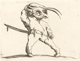 Homme Masqué avec les Pieds Tordus