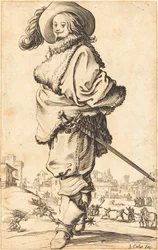 Noble homme avec plastron en fourrure