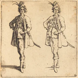 Officier, vue de face, 1617 et 1621