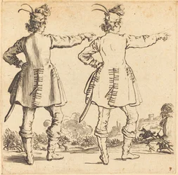 Officier avec Plumes dans le Chapeau, Vu de Dos