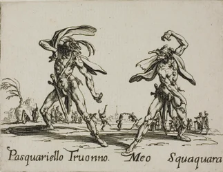 Pasquariello Truonno - Meo Squaquara, plaque 20 des Balli di Sfessania