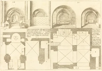 Plan et Élévation de la Chapelle de Godefroy de Bouillon
