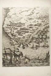Planche Quatre de La Siège de la Rochelle