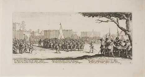 Recrutement des troupes, planche deux de Les Misères de la guerre