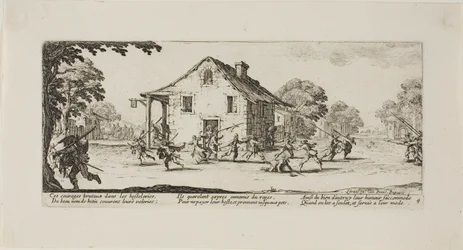 Scène de pillage, planche 4 des Misères de la guerre