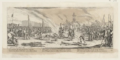 Le bûcher, planche 13 de la série « Les horreurs de la guerre »