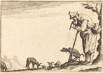 Berger jouant de la flûte, c. 1617
