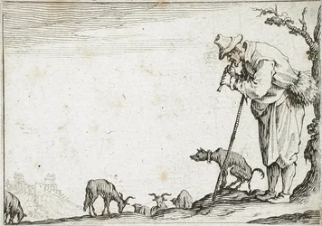 Berger jouant de la flûte