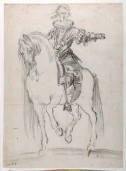 Esquisse pour Louis XIII à cheval