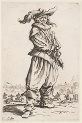 Soldat avec un chapeau à plumes, de la série « La Noblesse de Lorraine »