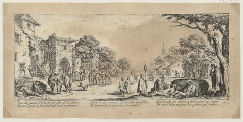 Mourants au bord de la route, planche 16 de la série « Les Misères de la guerre »