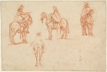 Étude de quatre cavaliers