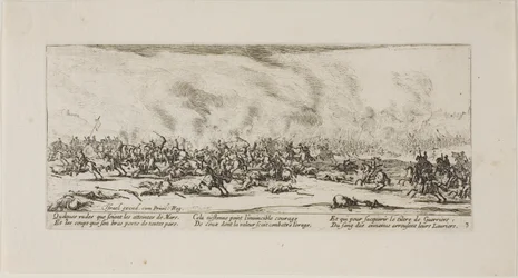 La bataille, troisième planche des Misères de la guerre