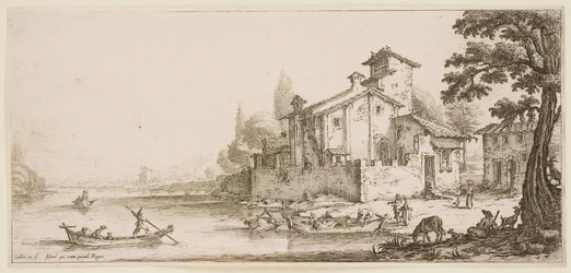 La promenade en bateau, de la série « Les paysages de Florence »