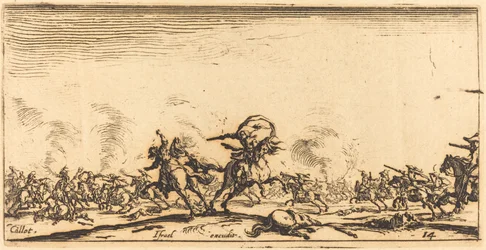 Le combat de cavalerie avec des pistolets