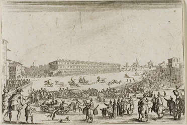 La course de chevaux au palais Pitti, à Florence, des Caprices