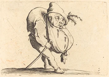 Le Bossu avec une canne, vers 1622