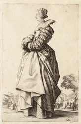 La dame de profil ayant les mains dans son manchon