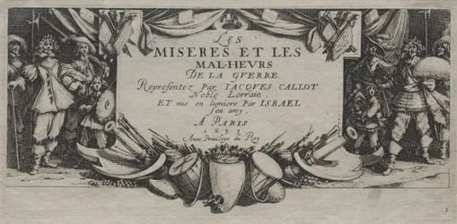 Les Grandes Misères de la guerre : Page de titre