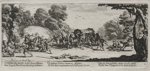 Les misères de la guerre : Vol sur la grand-route, 1633