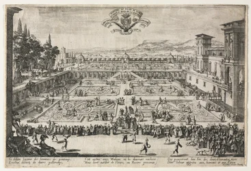 Les jardins du palais à Nancy, 1625