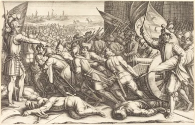 Le réembarquement des troupes, vers 1614