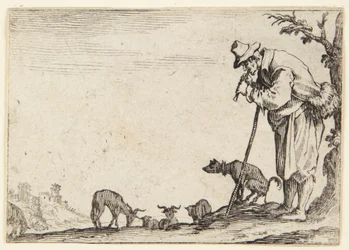 Le berger jouant de la flûte