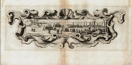 Le débarquement des troupes (gravure)