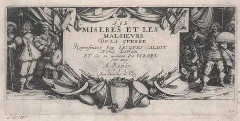 Page de titre, Les Misères de la guerre