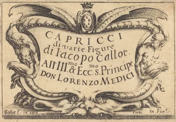 Page de titre pour "Les Capricci"