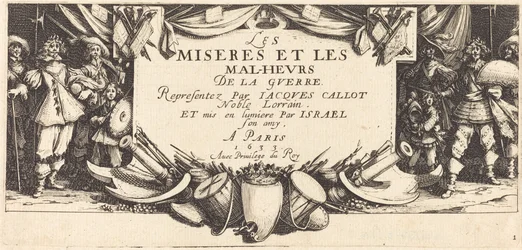 Page de titre pour "Les Grandes Misères de la Guerre"