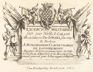 Page de titre pour Les exercices militaires, 1634-1635
