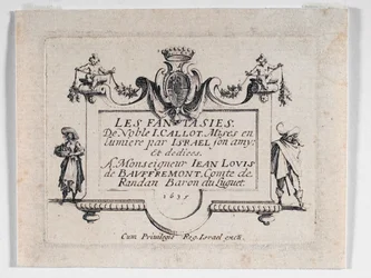 Page de titre de Les Fantaisies ... (eau-forte)