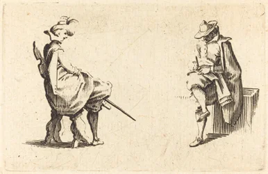 Deux figures assises