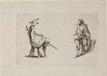 Deux hommes assis, extrait des Caprices