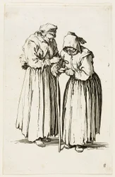 Deux femmes mendiantes, planche huit de Les Mendiants