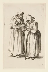 Deux femmes mendiantes, de la série Les mendiants